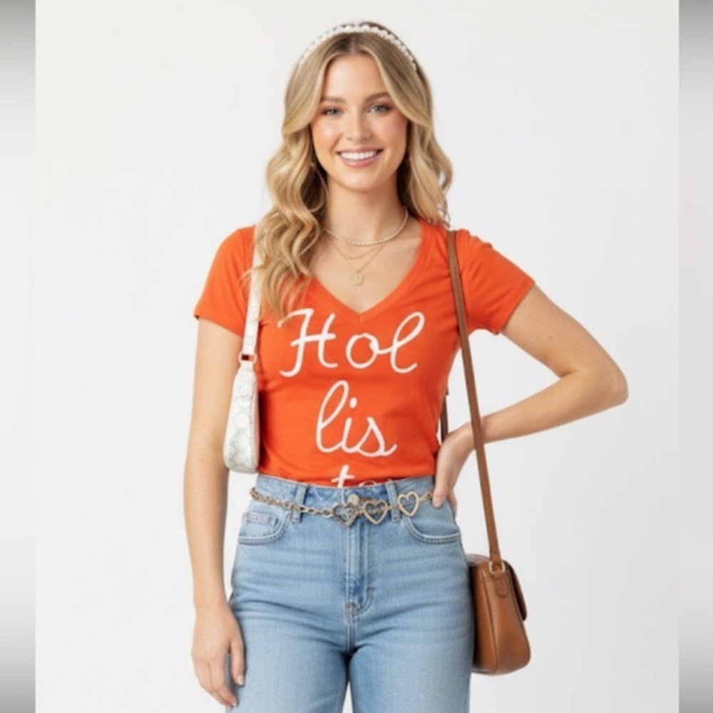 New Hollister Logo Cotton T-Shirt